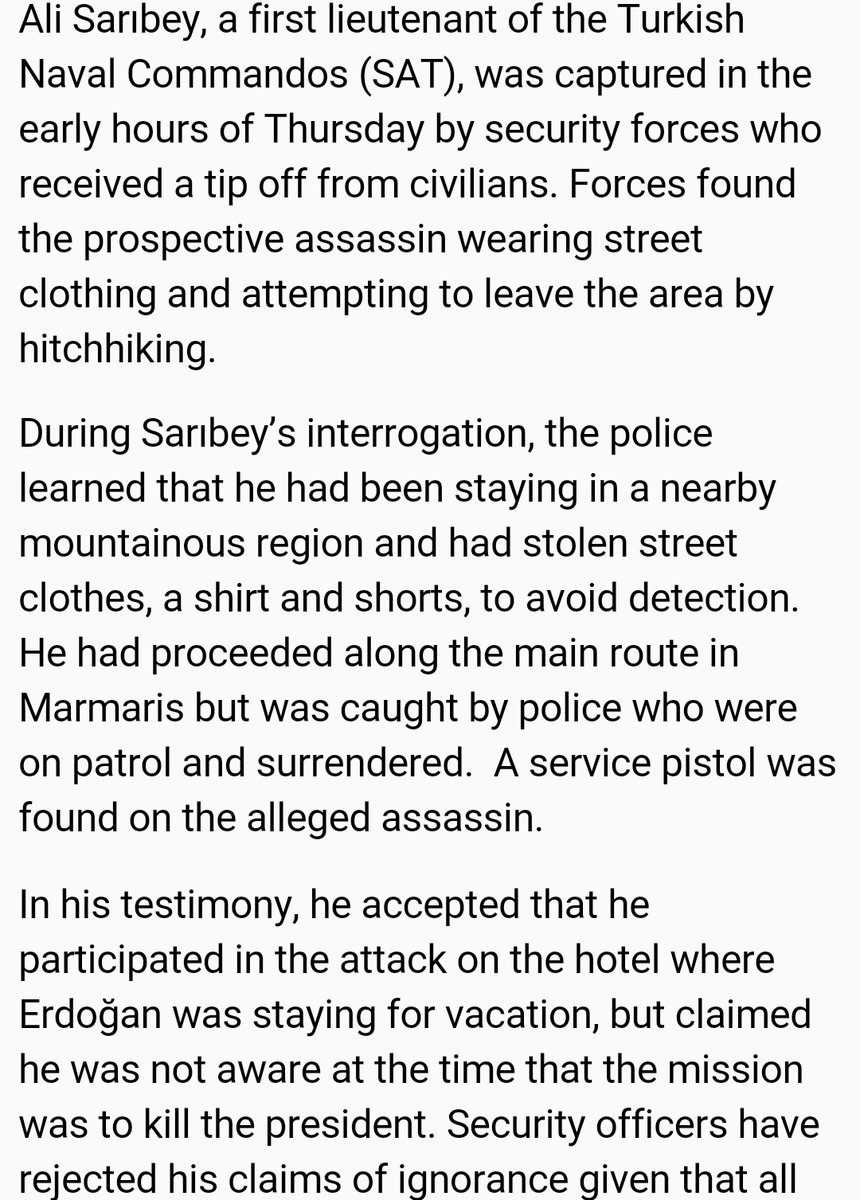 A first lieutenant who was ordered by plotters to assassinate President Erdoğan was detained in Marmaris.  
