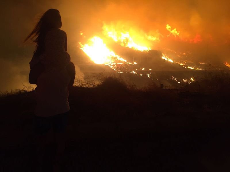 Large fire in Izmir Buca, near the NATO base in Turkey. Fire is approaching base