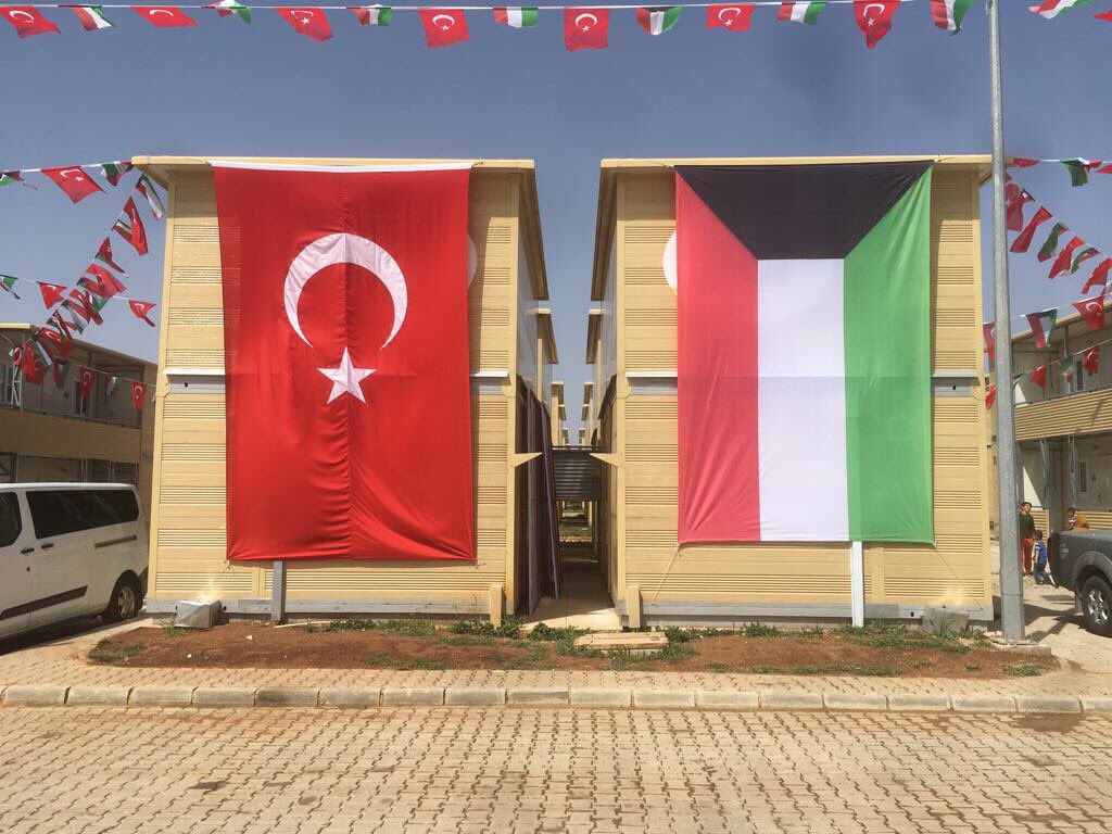 Nearly 7500 Syrian refugees will be housed in new double storey containers after its opening yesterday in Turkey's Kilis.  