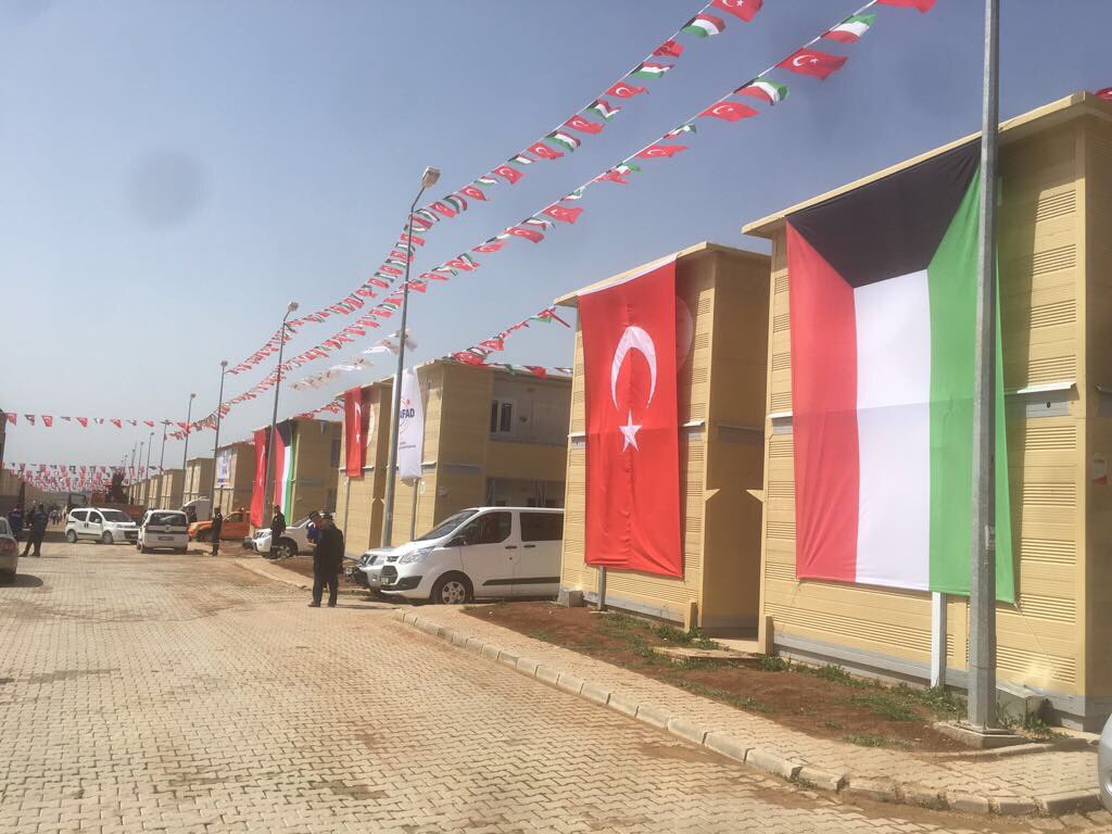 Nearly 7500 Syrian refugees will be housed in new double storey containers after its opening yesterday in Turkey's Kilis.  