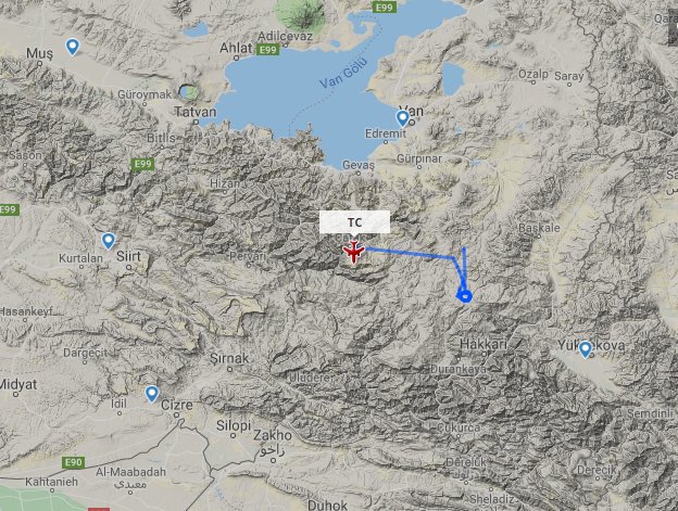 Turkish Military UAV operating over Hakkari Province, south-eastern Turkey. 0958z   