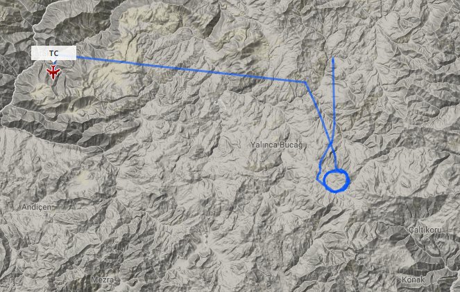 Turkish Military UAV operating over Hakkari Province, south-eastern Turkey. 0958z   