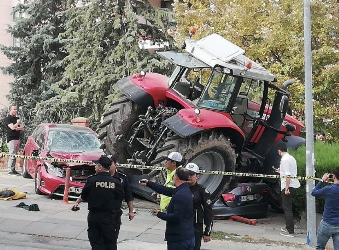 A Turkish national identified as Aydın Sakarya was shot and wounded as he reportedly tried to take his tractor to Israel embassy building to protest in Turkey's capital Ankara.   