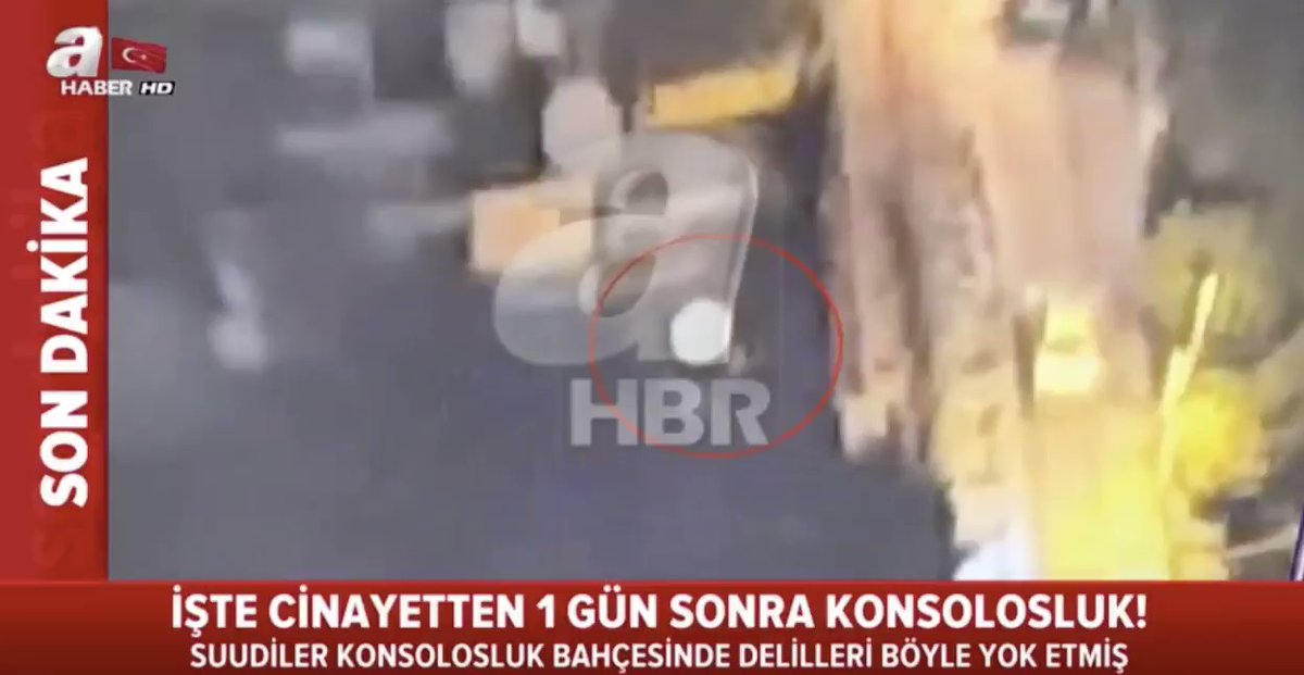 AHaber broadcasts a video footage purportedly showing that Saudi consulate staff burning what it claims to be evidence on Kashoogi murder in the backyard on Oct.3rd, a day after the incident.   
