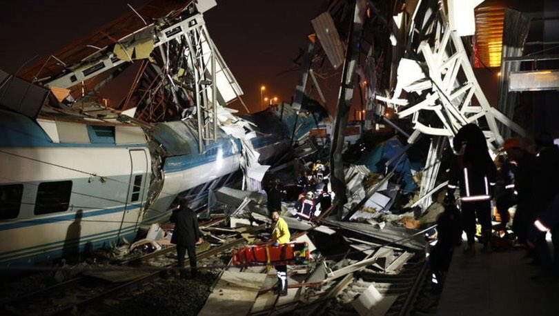 At least seven people were killed and 46 injured when a high-speed train crashed into a pilot engine traveling along the same rails, said officials in Turkey's capital Ankara.  