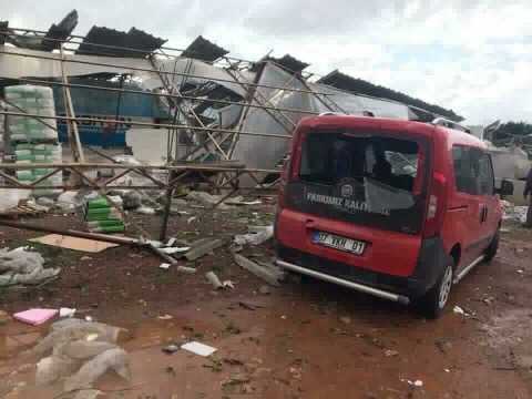 Destructive tornado in Antalya, Turkey.