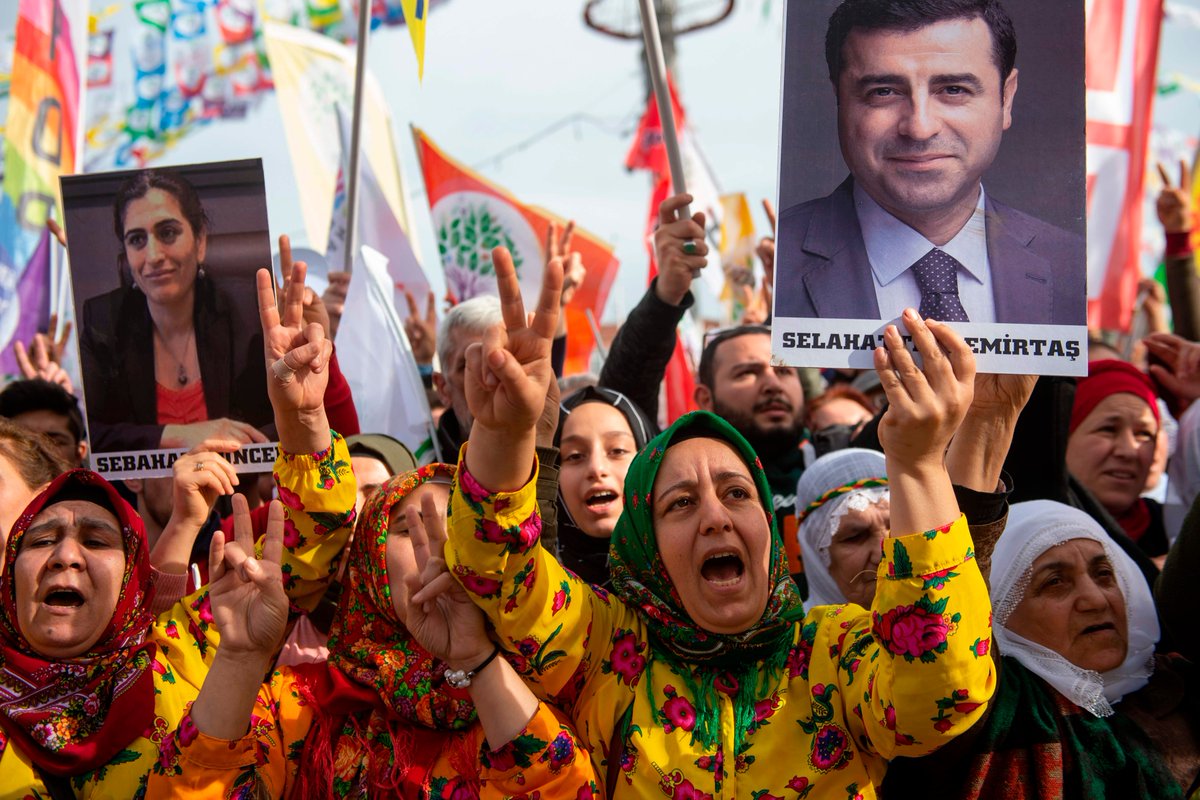 HDP supporters held a 'Peace and Justice' rally in Istanbul, showing their support for hunger strikers like Leyla Guven who demand an end to the isolation of Abdullah Ocalan.