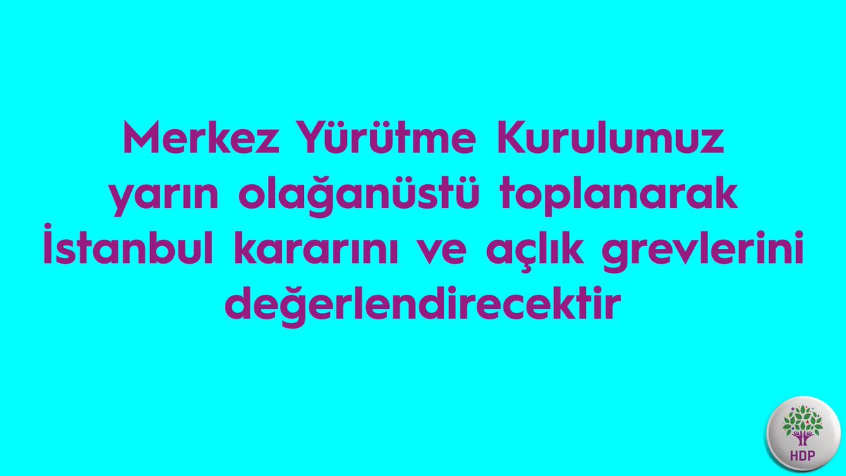 HDP blasts (assumed) YSK decision of canceling Istanbul elections, calling it an unlawful, political decision given under political pressure. Meanwhile no official announcement yet.    