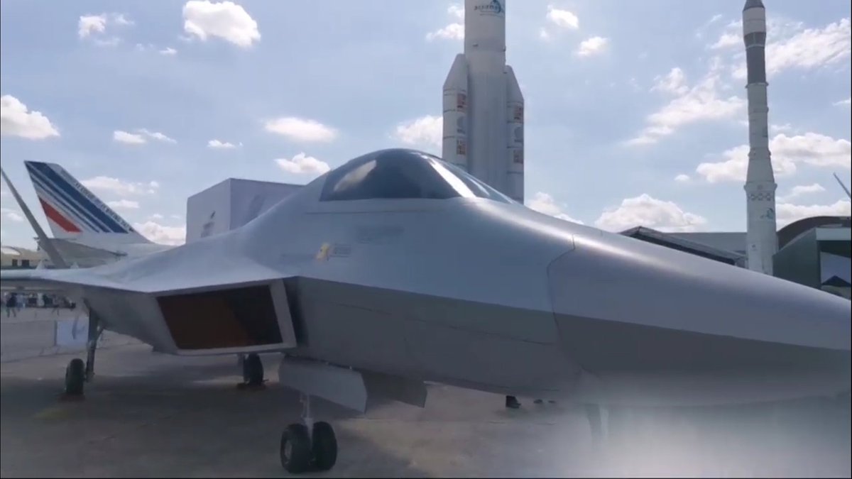 Mock up of Turkish Aerospace's TF-X 5th generation fighter jet unveiled. PAS19   