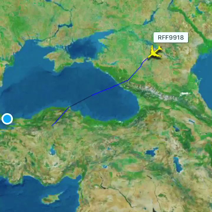 S400 Triumf component delivery: 12th plane, Russian Air Force 224th Flight unit An124 Ruslan flew from Mozdok RuAFB to Mürted 