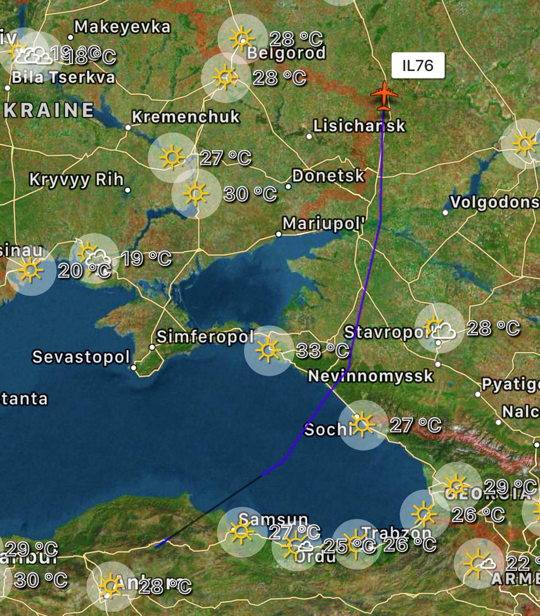 38th S400 flight arrived to TurAFB Mürted for the delivery of additional components of S400 Triumf system. Il76TD is flying back to Russia following delivery