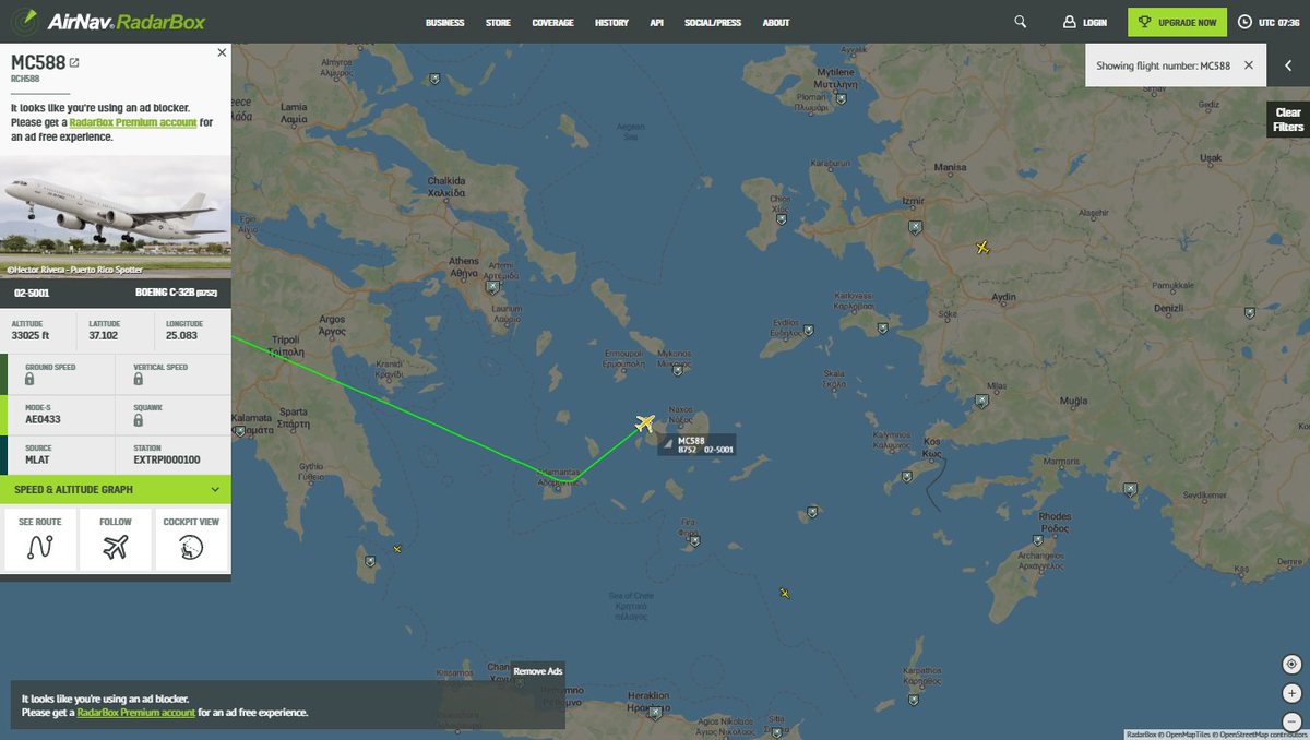 Exactly the same route as yesterday about to enter Turkish airspace