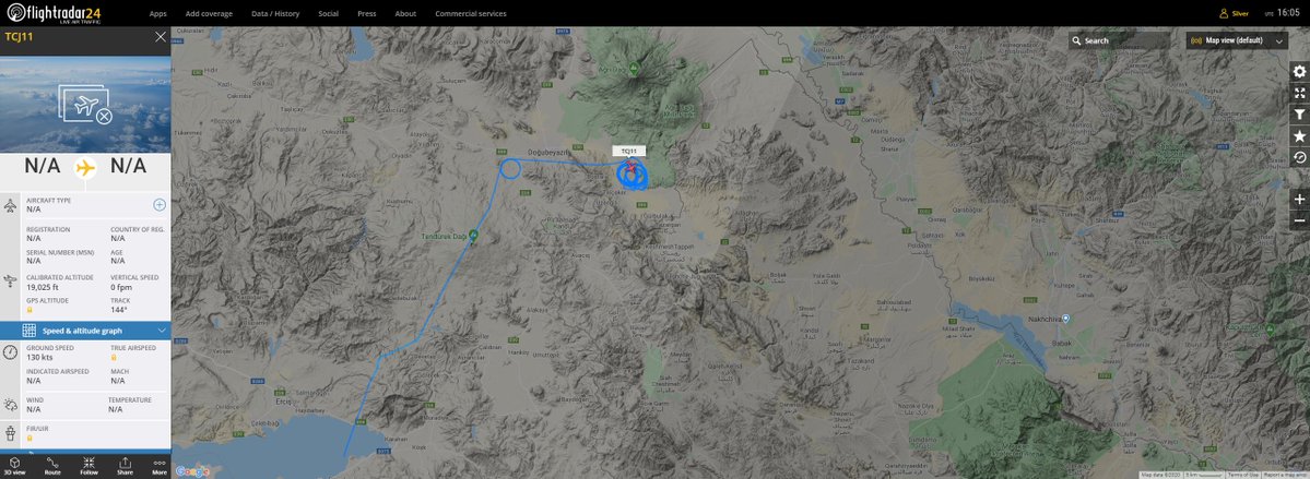 Turkish UAV active near the Turkey-Iran border