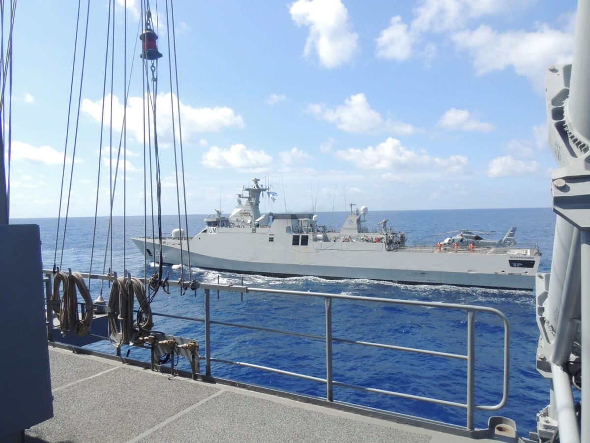 Turkish Frigate TCG FATİH, which holds UNIFIL Maritime Operation mission, conducted Tactical Maneuvers Trainings with elements of UNIFIL Maritime Task Force BRS INDEPENDENCE, HS KANARIS, BNS BIJOY, FGS LUDWIGSHAFEN AN RHEIN and KRI SULTAN HASANUDDIN in the Eastern Mediterranian