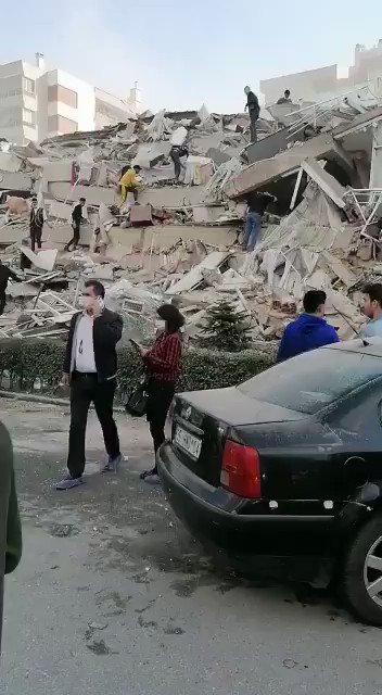 Magnitude 6.9 earthquake strikes western Turkey. Numerous reports of structural collapses