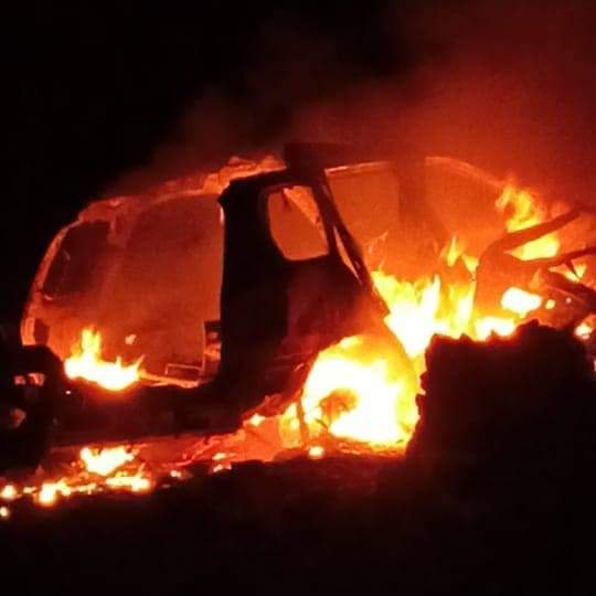 Syria: an IED destroyed last night a car belonging to SNA in Jarabulus countryside (NE. Aleppo). All 3 fighters inside were killed