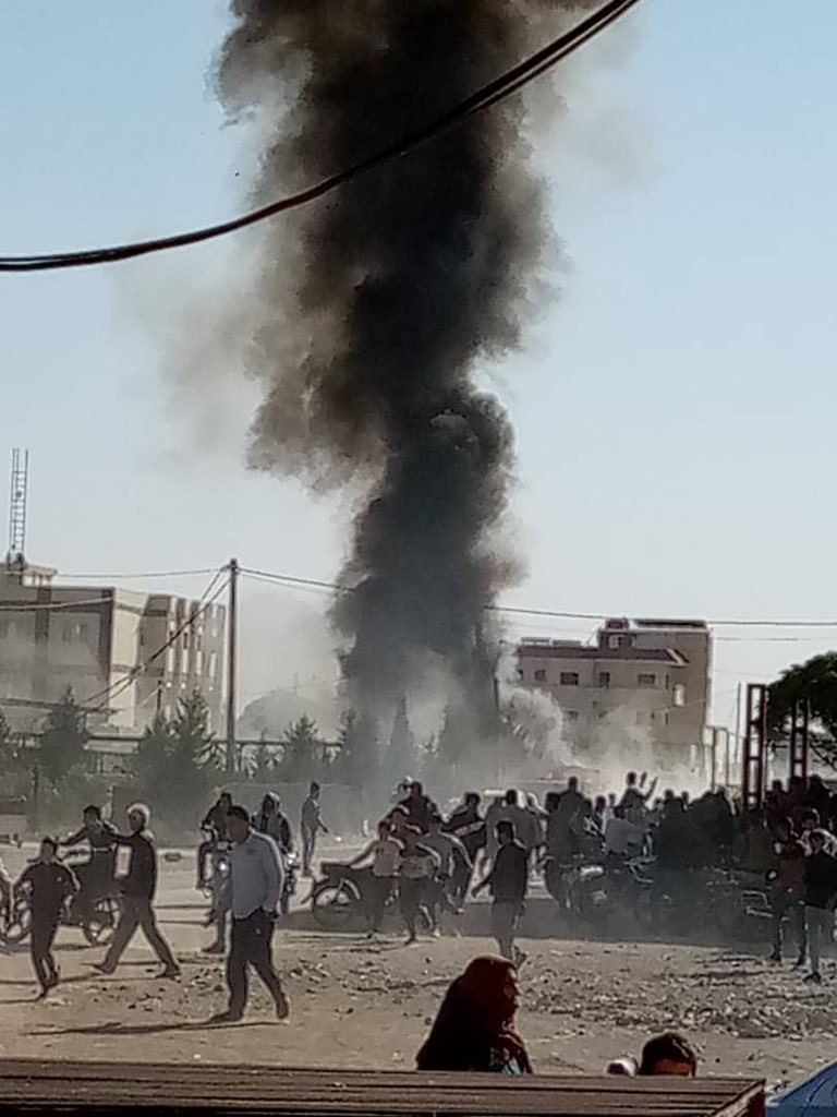 Turkish airstrikes today on NE Syria: an Asayish center in Amuda in which 7 locals were wounded Gerziro oil station near Derîkthe vicinity of an ISIS prison in Derîk Lafarge cement plant in Kobani countryside. no electricity in many towns due to the attacks