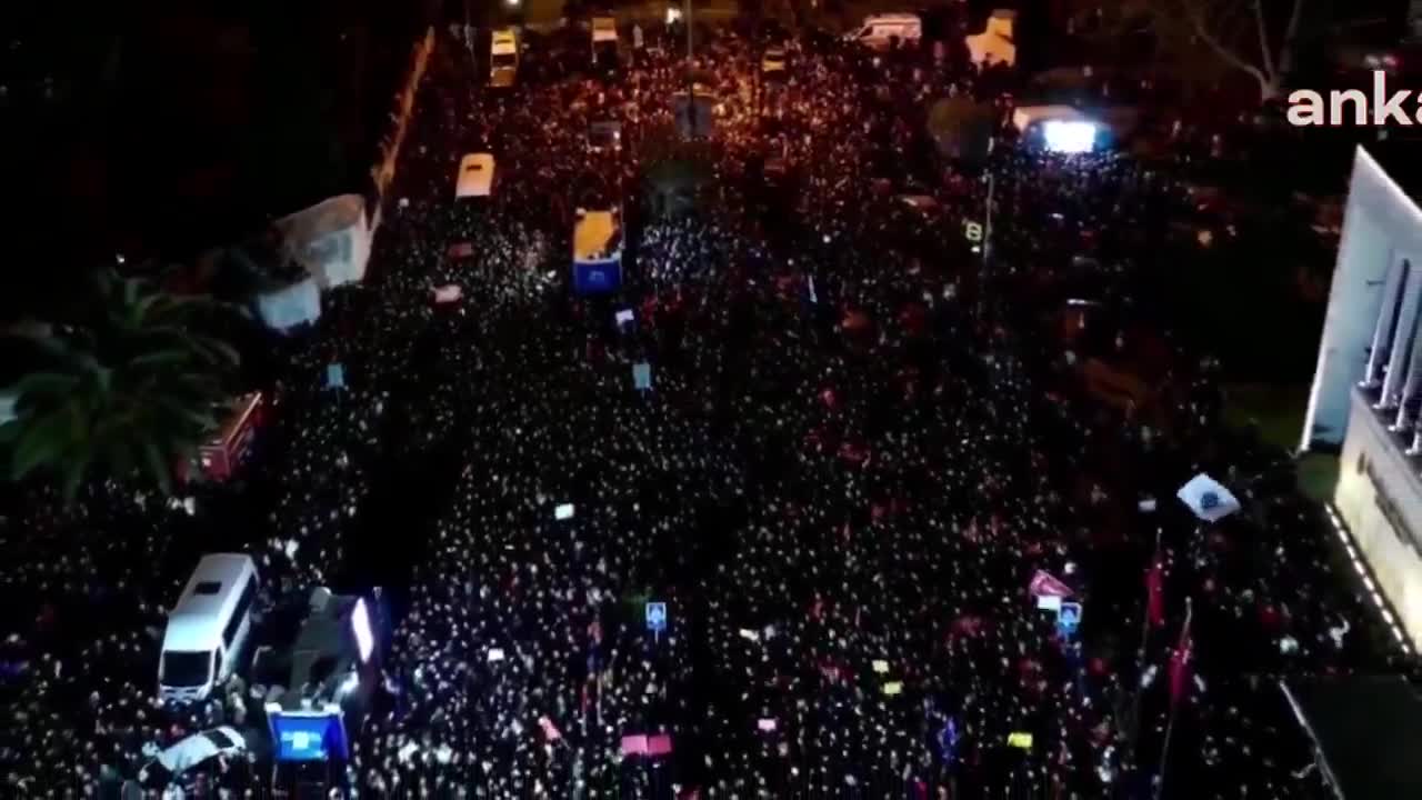 Hundreds of thousands of people are currently taking to the streets in Istanbul, Turkey, to protest the arrest of Ekrem Imamoglu, Erdogan's main political opponent and Istanbul Mayor, by Turkish police