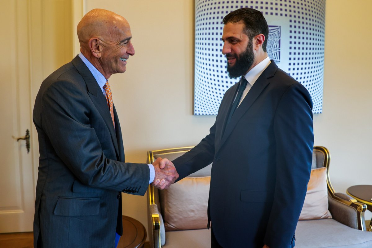 US Ambassador to Türkiye during meeting with Ahmed Sharaa in Istanbul: We commend the Syrian president's steps regarding foreign fighters and relations with Israel.