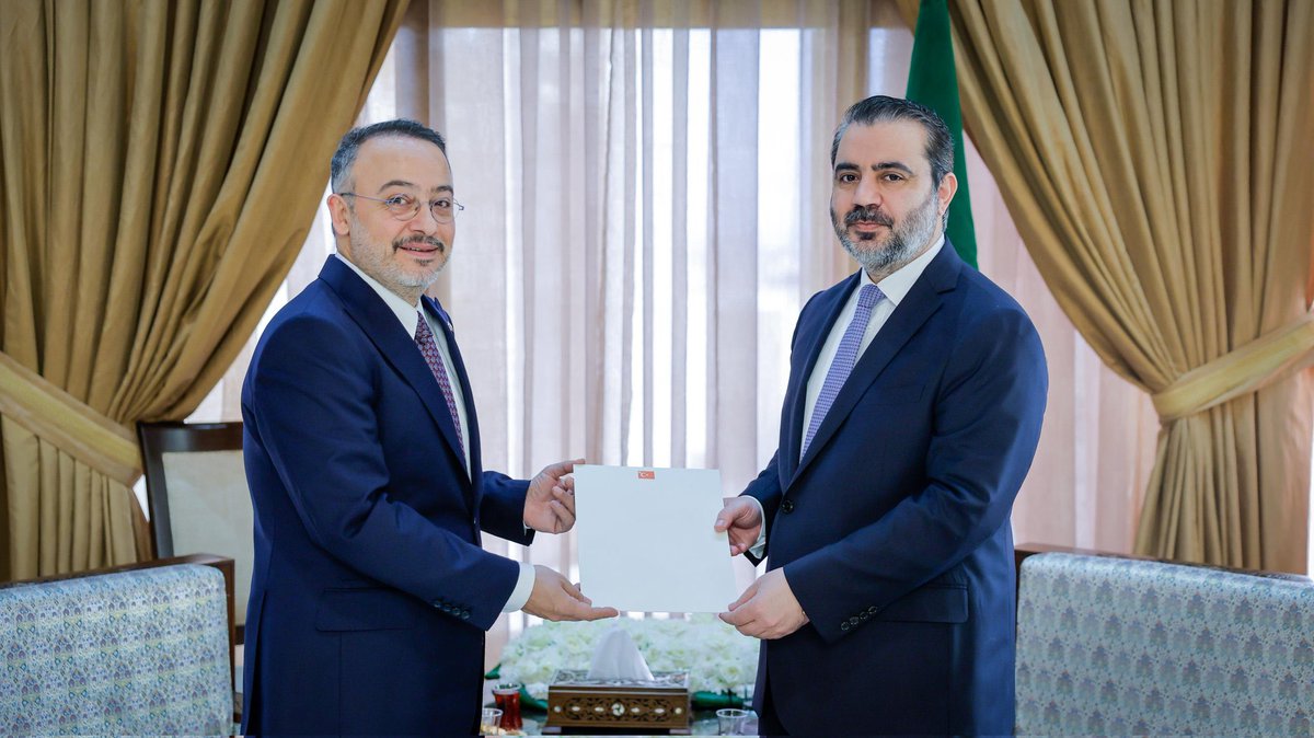 Turkish Ambassador to Syria, Nuh Yılmaz, begins his official duties after submitting his letter of credence to Syrian FM Shaibani today