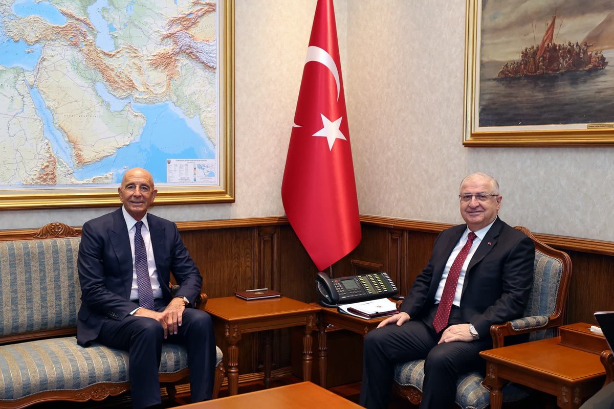 Turkish Minister of Defence Yaşar Güler met with Tom Barrack, the US Ambassador to Ankara and Special Representative for Syria