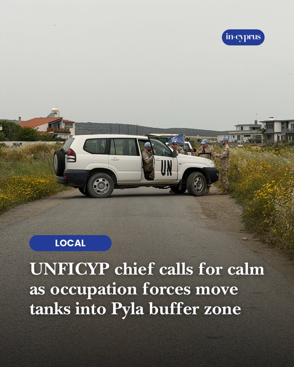 El jefe de la UNFICYP, Khassim Diagne, ha pedido calma y moderación en Pyla y ha instado a todas las partes a respetar el mandato de la misión de mantenimiento de la paz de la ONU, mientras las fuerzas turcas desplazaban tanques dentro de la zona de amortiguación. (Noticias de última hora de Chipre)