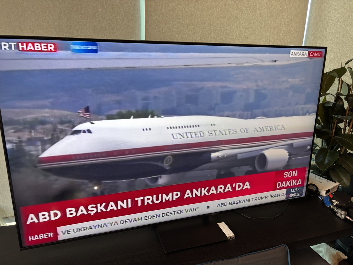 Air Force One has landed here in Ankara, Turkey for the Nato summit