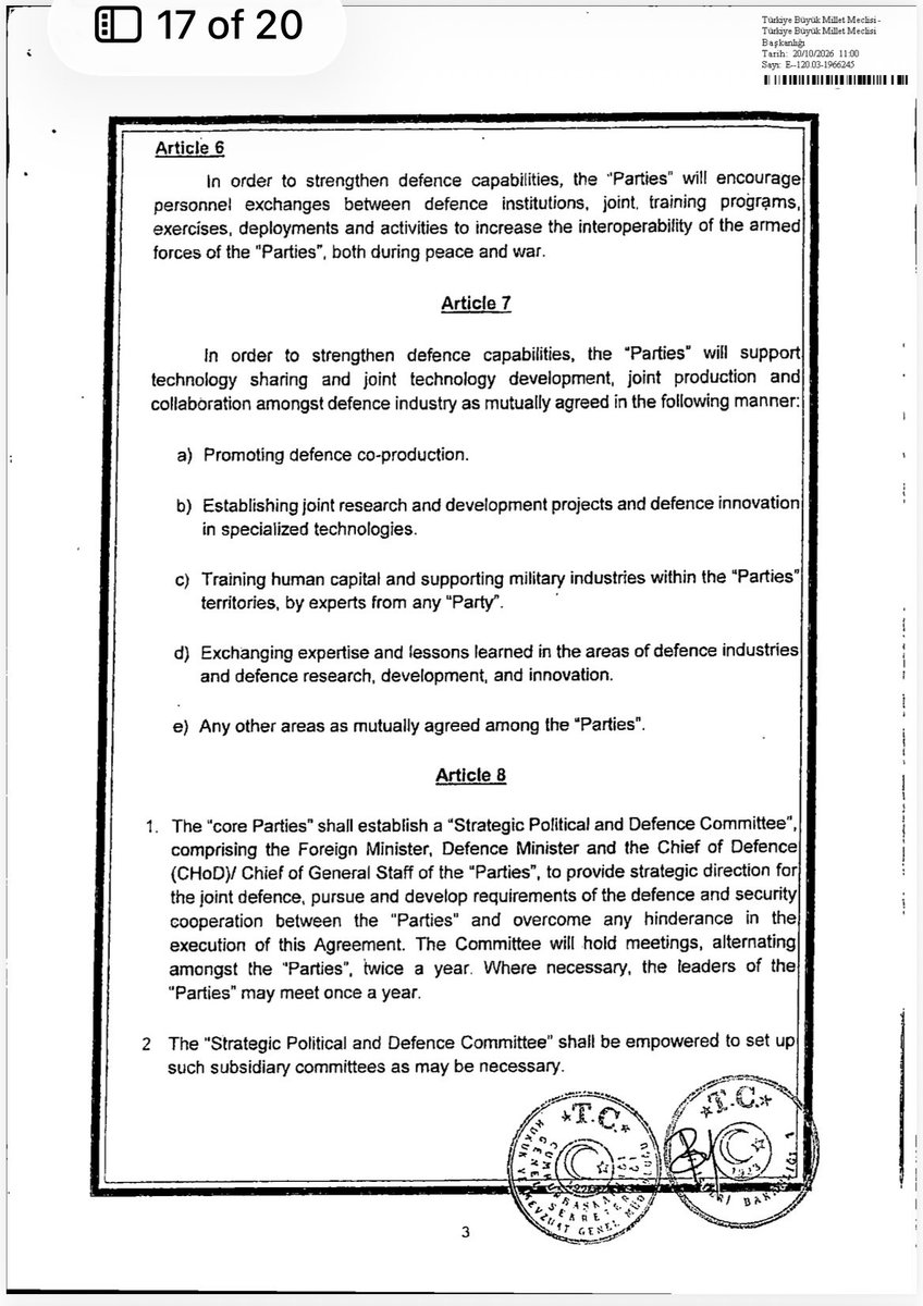 Voici le texte officiel en anglais du pacte de La Mecque, soumis au Parlement turc.