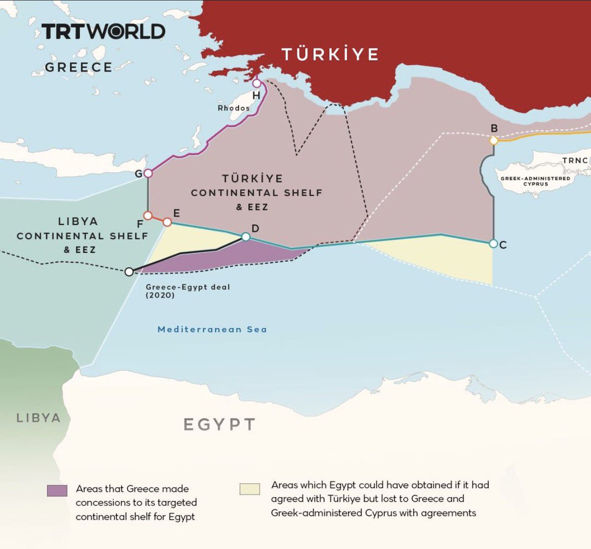 Türkiye's Defence Ministry says Ankara is ready to sign a maritime boundary agreement with Egypt, claiming Cairo could gain more than 15,000 square kilometres of additional maritime jurisdiction compared with a potential agreement with Greece. Egypt and Greece signed a partial maritime delimitation deal in 2020, which Türkiye does not recognise. The proposal comes amid improving Turkish-Egyptian relations.